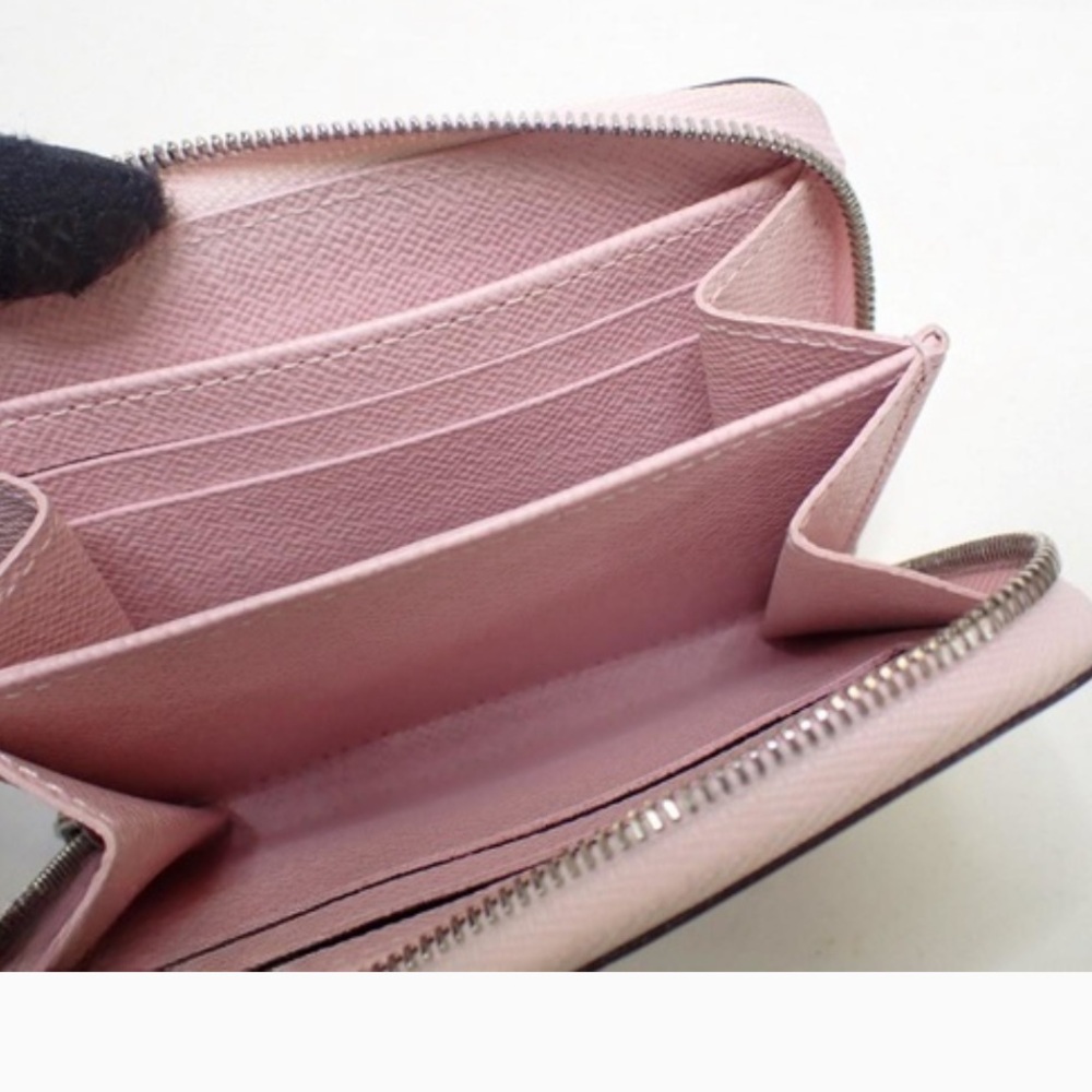Authentic Louis Vuitton Pink Epi Compact Zip Around Zippy Coin/Card Wallet - Picture 6 of 9